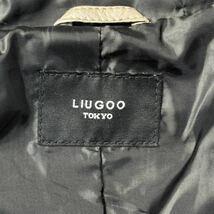 美品/Mサイズ★リューグーレザー/Liugoo Leathers TOKYO 羊革 ラム レザーパーカー フーデットジャケット ブルゾン リブニット メンズ_画像7