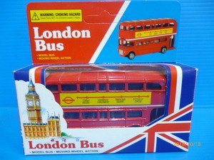 メーカー不明 レトロ 玩具 ミニカー London Bus / ロンドンバス 開封痕有 塗装剥がれ多少 美品 ヤマト60サイズ発送 中古品[C-807]