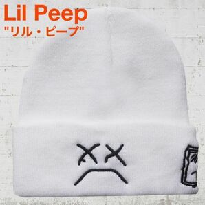 Lil Peep リル・ピープ RAP ビーニー ニット帽 キャップ ホワイト