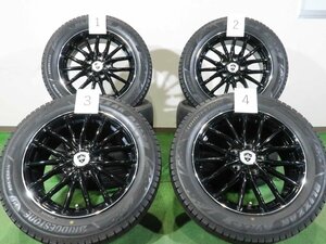 4本 社外 16インチ 6.5J +53 5H PCD 114.3 スタッドレス ブリヂストン ブリザック VRX3 2021年 205/55R16 ヴォクシー ノア エスクァイア 80