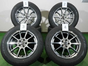 4本 SCHNEIDER 16インチ 6.5J +48 5H PCD100 スタッドレス ブリヂストン ブリザック VRX2 2021年 205/60R16 スバル レガシィ B4 エクシーガ