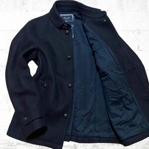 UNITED ARROWS RYTHM OF LIFE くるみボタン　胡桃 メルトンウール ジャケット コート 黒色 ブラック ユナイテッドアローズ Mサイズ 牛革