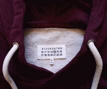 美品◆ Maison Margiela ◆ メゾン マルジェラ ⑭ ◆STEREOTYPE HOODY スウェット パーカー バーガンディ フーディー 46 メンズ ジャケット_画像5