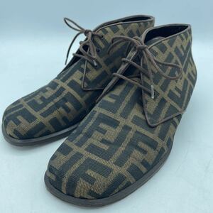 FENDI シューズ 23.0cm クラークス CLARKS ズッカ 柄 ショートブーツ フェンディ