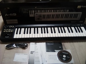 【付属品完備】 新古品 A-49 ROLAND ローランド 電子ピアノ キーボード 49鍵 MIDIキーボード コントローラー 器材 楽器 DTM DAW