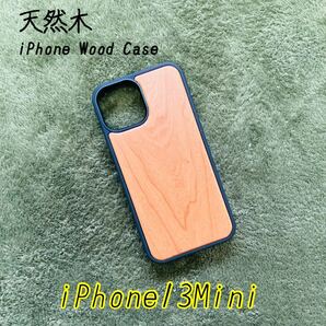 天然木 iPhone13mini 桜の木 iPhoneケース iPhone13miniケース 耐衝撃 オシャレ お揃い 天然 木 ウッドケース 木のケース