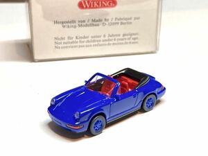 Wiking Porsche 911 (964) Carrera 2 Cabriolet ポルシェ カレラ カブリオレ ブルー 1/87