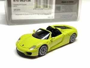 Minichamps Porsche 918 Spyder ポルシェ スパイダー ライトグリーン 1/87