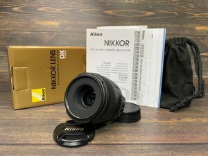 Nikon ニコン AF-S NIKKOR 40mm F2.8 G DX 単焦点レンズ 元箱付き #28