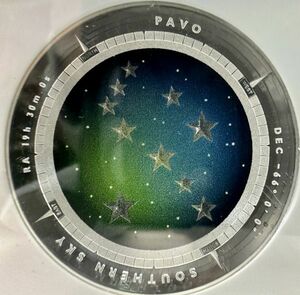 2013 オーストラリア銀貨 1オンス 南天の天球図 くじゃく座 ドーム型コイン NGC PF70 ウルトラカメオ アンティークコイン