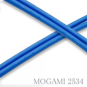 【送料無料】MOGAMI(モガミ)2534 RCAオーディオラインケーブル RCAケーブル ２本セット (ブルー, 25cm) ①の画像2