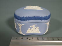 WEDGWOOD ウェッジウッド ジャスパー2点セット ペールブルー 一輪挿し 小物入れ★ベース 花瓶_画像6