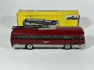 (s001) solido 120 Car CHAUSSON Trolley-Bus ソリド トロリーバス ミニカー 当時物