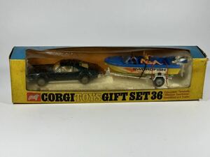 (s023) CORGI TOYS GIFT SET36 Speedboat and Trailer コーギー ミニカー 当時物