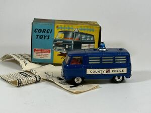 (s035) CORGI TOYS COMMER POLICE VAN 464 WITH FLASHING LIGHT コーギー ミニカー 当時物