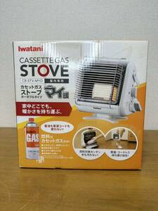 Iwatani カセットガス ストーブ マイ暖 CB-STV-MYD ポータブルタイプ 軽量 コードレス 屋内専用 暖房 ヒーター 白 