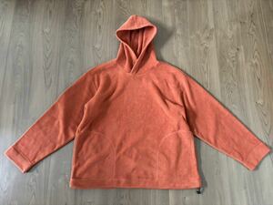 OLD UNIQLO ユニクロ 紺タグ フリース パーカー XL オレンジ ☆ 90s patagonia l.l.bean gap tシャツ スウェット パーカー