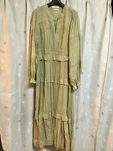 美品【ISABEL ETOILE MARANT/エトワールイザベルマラン】長袖ロングワンピース/38★ベージュ★レディース★USED