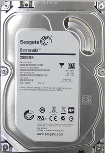 2TB Seagate Barracuda ST2000DM001 3.5inch/SATA/HDD/不良セクタなし_S1E1JLNG