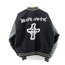 【中古】X-LARGE×DEATH NOTE 2021AW VARSITY JACKET(状態考慮) サイズM ブラック　エクストララージ[240024440729]_画像2