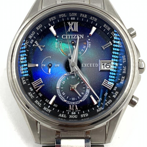 [ used ]CITIZEN EXCEED UNITE with BLUE AT9130-77L solar Citizen [240024440909]