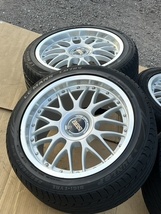 ホイール付タイヤ４本セット BBS RS FORGED 17×9J+48 17×8J+42 PCD114.3 RS734 255/40/17 235/45/17 DUNLOP 2021年製 ほぼ新品タイヤ_画像2