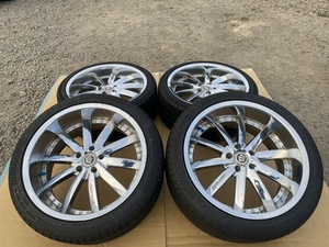 ホイール付タイヤ４本セット 20×9JJ+25 PCD114.3 アルファード ヴェルファイア エスティマ マジェスタ ハリアー 275/35/20 255/35/20