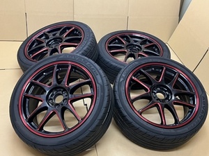 ホイール付タイヤ４本セット WORK EMOTION KIWAMI プリウス、カローラ、スバルなど 17×7.0+47 PCD100 215/45/17 YOKOHAMA ADVAN 