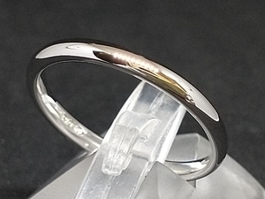 Pt950 поверхность кольца кольцо кольцо платина простой 4.0g #18 магазин квитанция возможно 
