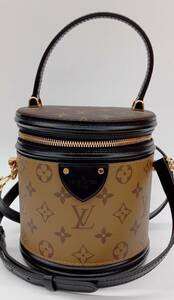 AI鑑定済　LOUIS VUITTON　ルイ・ヴィトン　モノグラム・リバース　M43986　カンヌ　化粧ケース　ショルダーバッグ　レディース　FL4270