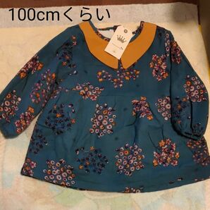 ワンピース 裏起毛 花柄 女の子 2歳 綿 90cm 100cm スカート 花柄 秋冬 3歳 キッズ ZARA ユニクロ GU