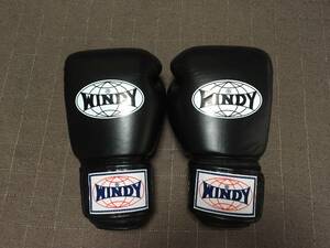  free shipping as good as new WINDY windy me Thai kickboxing glove training glove pair BGVH 16oz black Bray King down 