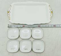 【中古】ROYAL ALBERT ロイヤルアルバート サンドイッチ トレイ プレート 角皿 pierre balmain YAMAKA 小鉢 セット まとめ 洋食器 DM1113M_画像2