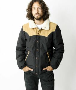 TMT ダウンジャケット LEATHER COMBINATION DOWN JACKET ネイビー TJK-F1503 S 1