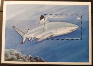 グレナダ・グレナディン(2) サメ(1種小型シート) MNH