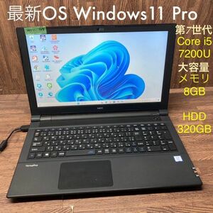 MY11-107 激安 OS Windows11Pro ノートPC NEC VersaPro J VF-4 Core i5 7200U メモリ8GB HDD320GB Bluetooth Office 中古