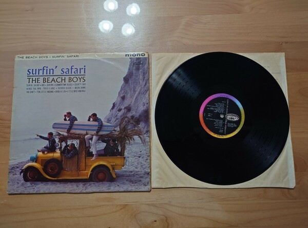 ★ビーチ・ボーイズ The Beach Boys★サーフィン・サファリ Surfin' Safari★ジャケット汚れ★中古LP★モノラル★MONO★UK盤★盤スレ