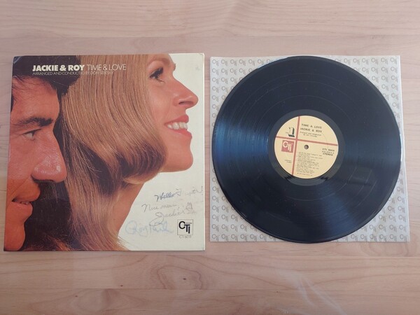 ★Jackie & Roy★TIME & LOVE★サイン付★Autographed★Rare Item★LPレコード★中古品