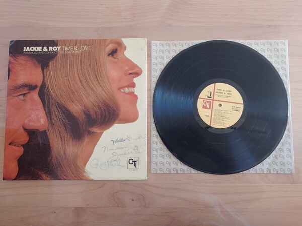 ★Jackie & Roy★TIME & LOVE★サイン付★Autographed★Rare Item★LPレコード★中古品 