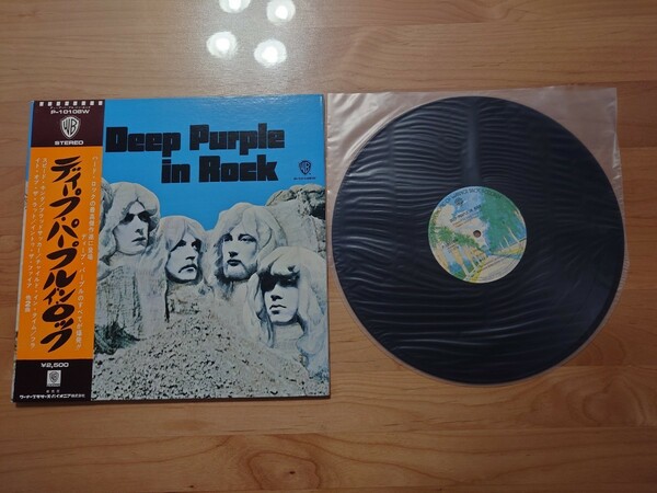 ★ディープ・パープル Deep Purple★イン・ロック IN ROCK★帯付★LP★中古★OBI★2500円定価★ワーナーブラザーズパイオニア表記帯★レア 