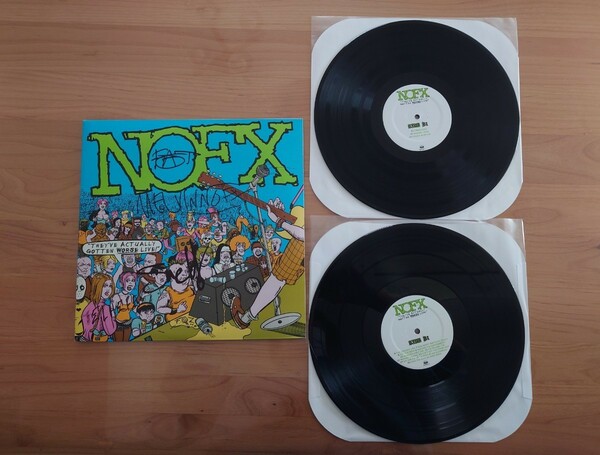 ★NOFX ★ノーエフエックス★They've Actually Gotten Worse Live!★2LPレコード★中古品 ★メンバー直筆サイン入り★With Autograph