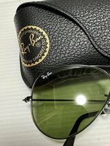 美品 B&L レイバン ♯3 メタル 58mm USA RAY BAN BLACK METAL L0620 ミドルグリーン サングラス ブラック 黒 ボシュロム _画像6