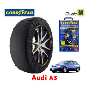 GOODYEAR スノーソックス 布製 タイヤチェーン CLASSIC Mサイズ AUDI アウディ A3 / GF-8LAQAF 195/65R15 15インチ用