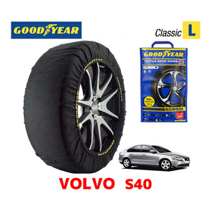 GOODYEAR スノーソックス 布製 タイヤチェーン CLASSIC Lサイズ ボルボ 2010- C30 / DBA-MB5254 215/45R18 18インチ用