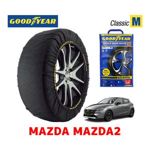 GOODYEAR スノーソックス 布製 タイヤチェーン CLASSIC Mサイズ マツダ MAZDA2 / DJLAS タイヤサイズ：185/65R15 185/60R16
