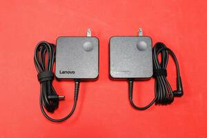 ★送料無料★ 未使用 ２個セット/ LENOVO純正 65W ACアダプター/ ADLX65CLGC2A/ 外径約4.0mm 内径約1.7mm/ 管理番号57