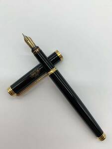 万年筆 WATERMAN IDEAL K18 750 黒 ブラック 全長:約14cm（蓋付き）文房具 事務 筆記用具 エレガント 可愛らしい ボールペン