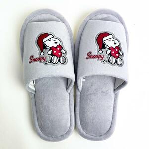  Snoopy slippers ( gray ) happy Christmas SNOOPY