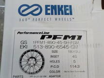  ENKEI PFM1 9J INSET45 5-114.3 Matte Dark Gunmetallic 4本セット_画像4