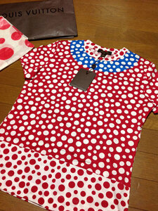 草間彌生 コラボ ルイヴィトン 初期レア LOUIS VUITTON ドット クレイジーパターン Tシャツ Yayoi Kusama 2012年マークジェイコブス時代